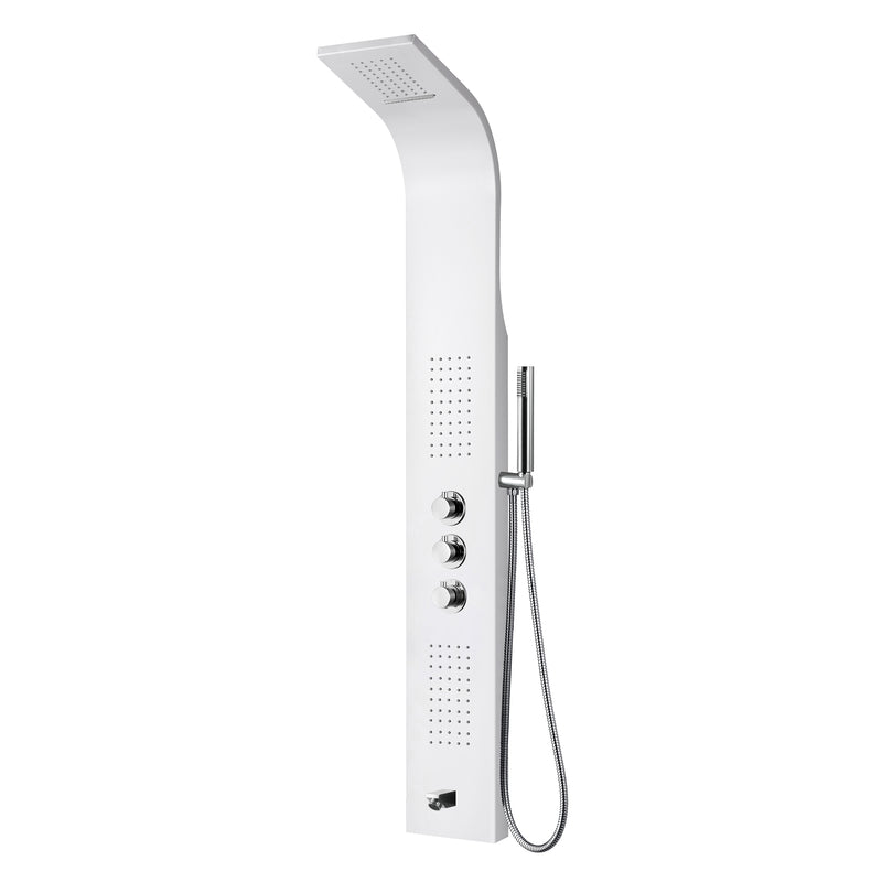 ALONI Colonne de douche thermostatique Blanc Mat