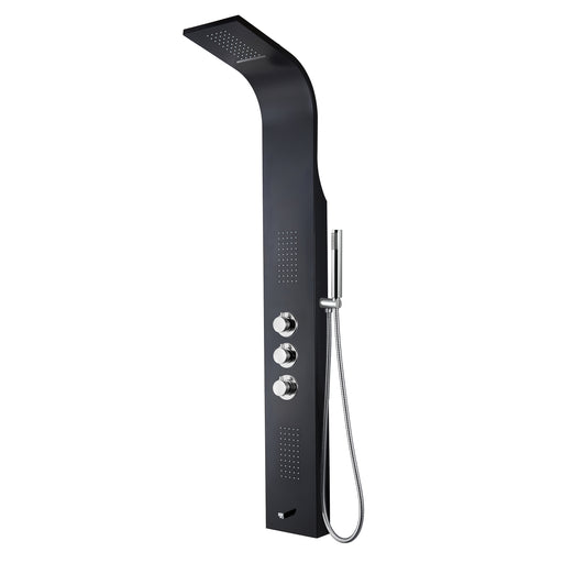 ALONI Colonne de douche thermostatique Noir Mat
